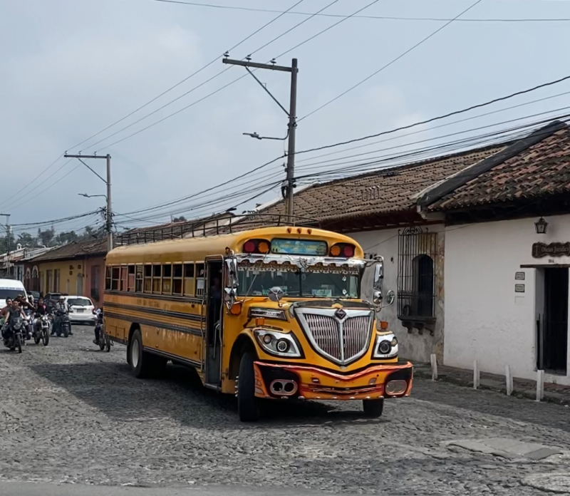 Lake Atitlan from Guatemala City Chicken Bus