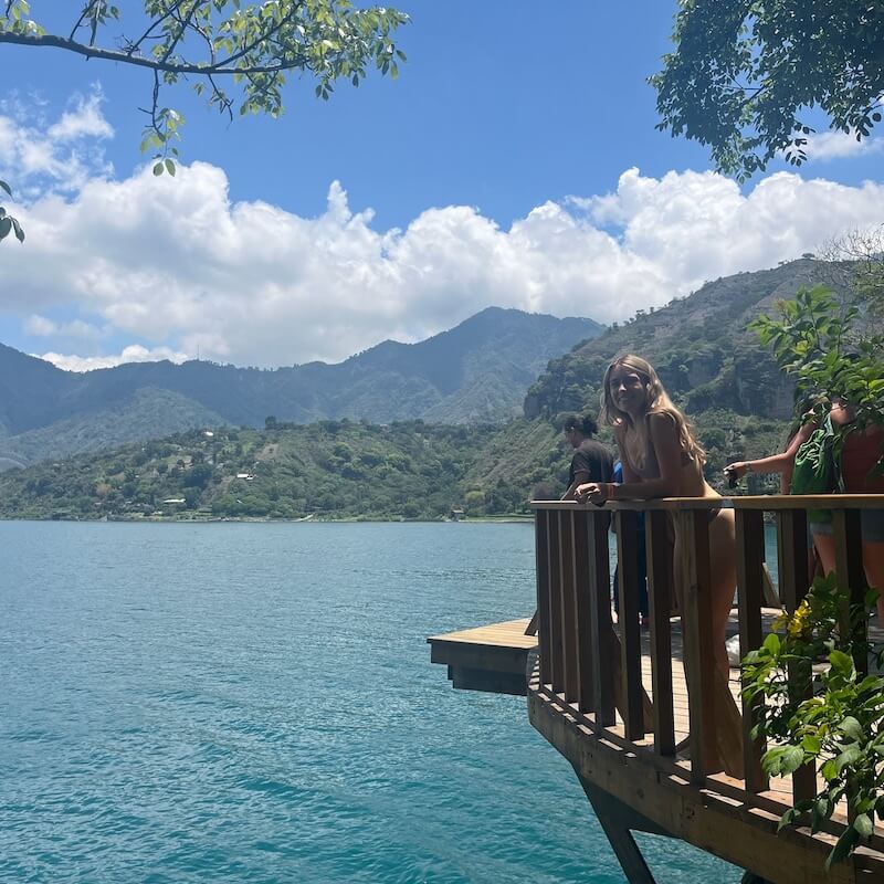 Lake Atitlan Cliff Jumping Deck in San Marcos