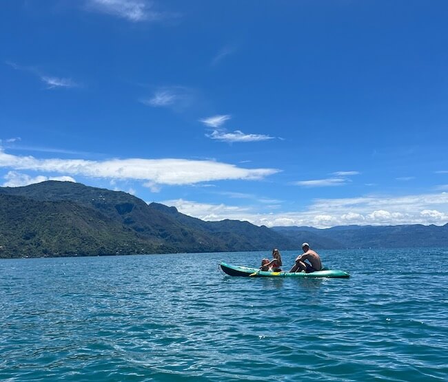 Kayaking and Swimming in Lake Atitlan