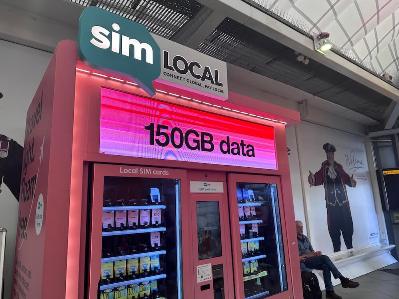 Sim Local Kiosk at Heathrow Airport
