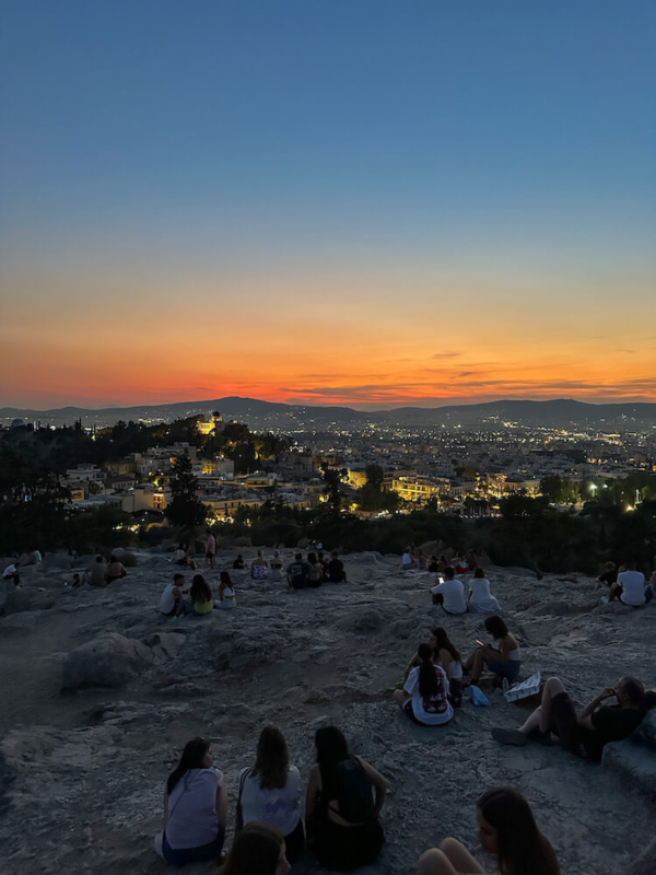 View from Areopagus Hill - Sunset to conclude your Athens itinerary