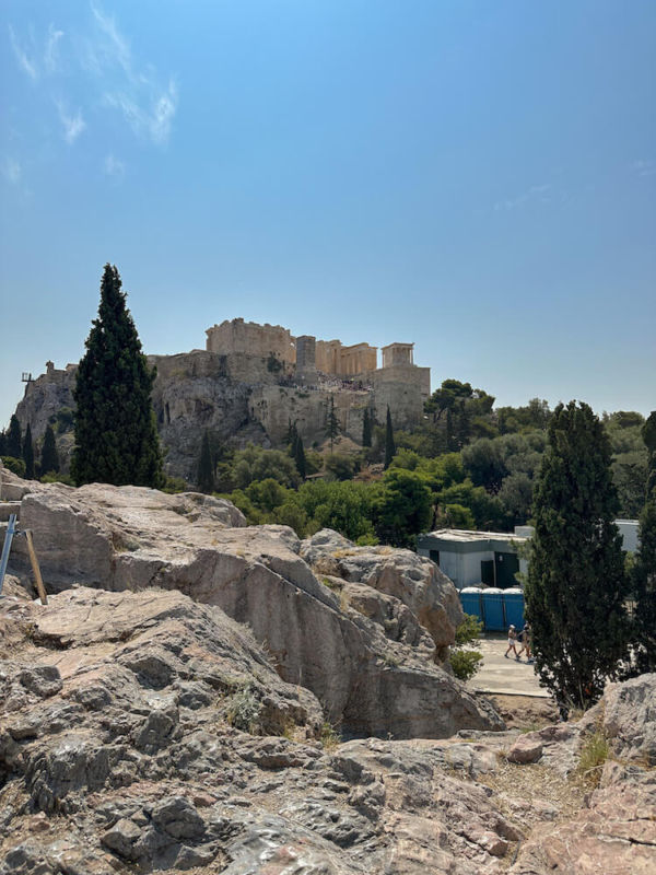 View from Areopagus Hill - one of the best free things to do in Athens, Greece