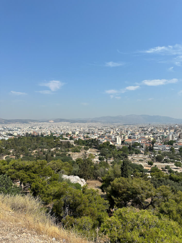 View from Areopagus Hill - one of the best free things to do in Athens, Greece