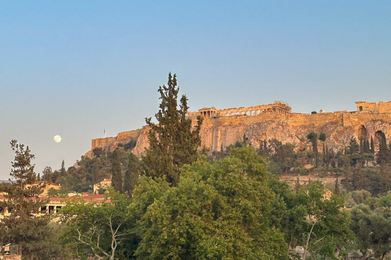 Views of the Acropolis from Adrinou Street