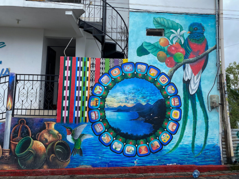 Street art in San Pedro La Laguna, Guatemala