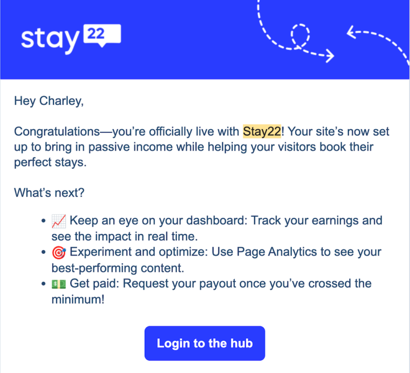 Stay22 Script successfully installed