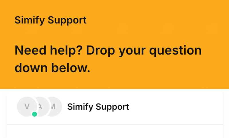 Simify travel eSIM customer support