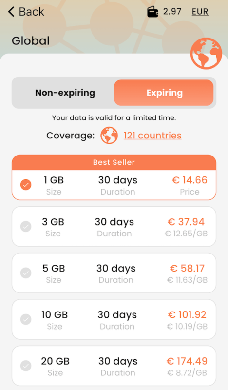 BNESIM eSIM Global Plan