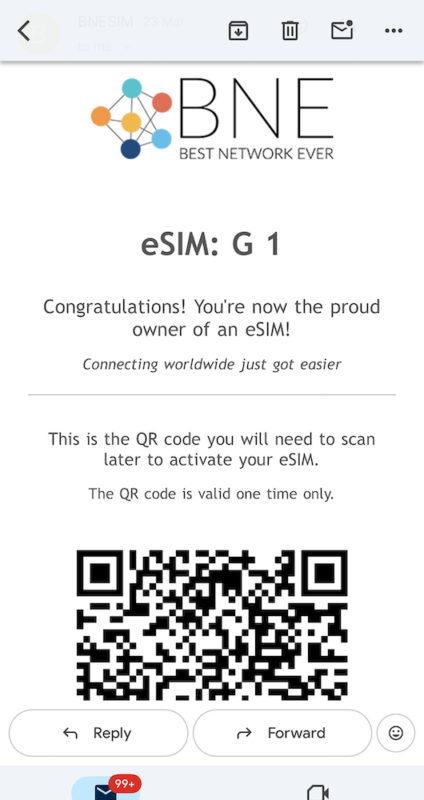 Cheapest eSIM for travel: BNESIM email